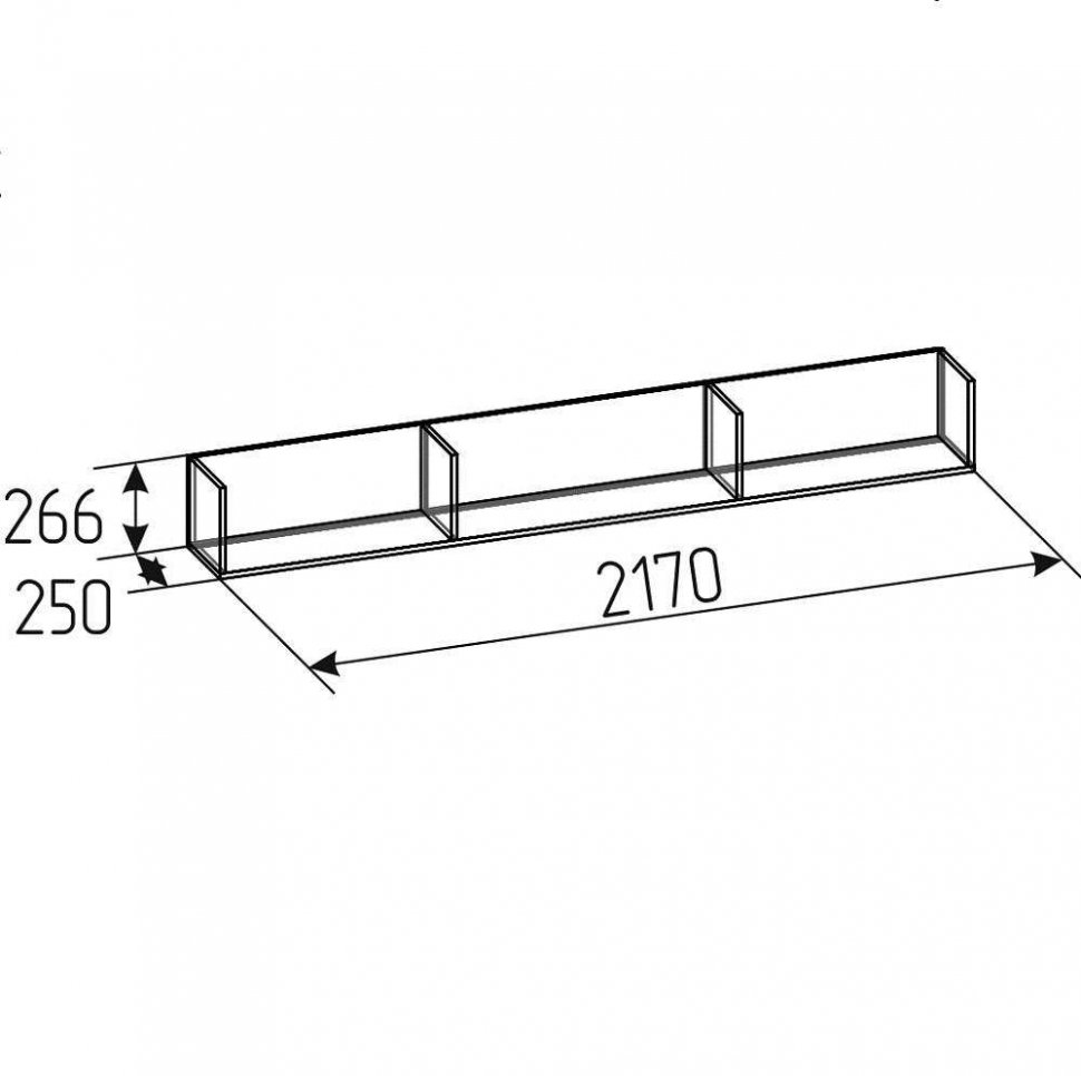 Полка навесная Аурелио 96 (Глазов) Антрацит