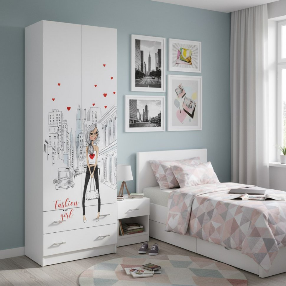 Шкаф Вега Girl, Белый