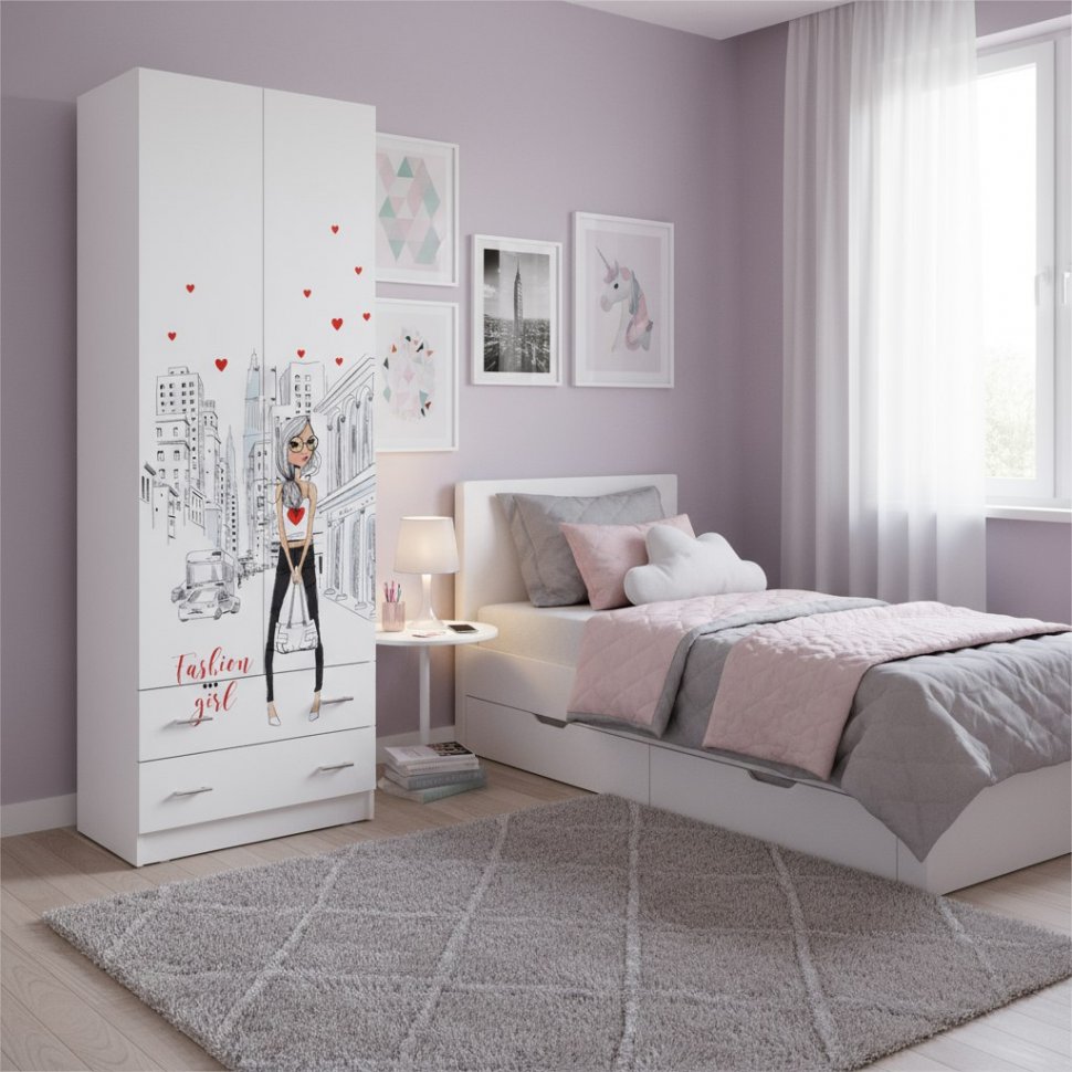 Шкаф Вега Girl, Белый