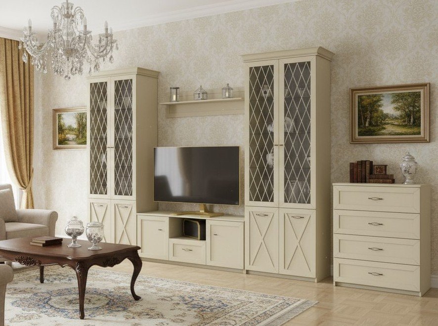 Гостиная Бэль 1 Слоновая кость