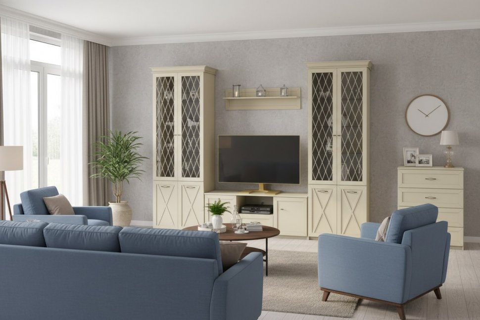 Гостиная Бэль 1 Слоновая кость