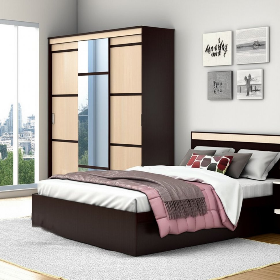 Шкаф-купе 1500 Сакура БТС (Венге, Лоредо)