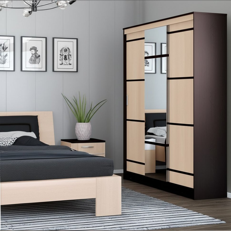 Шкаф-купе 1500 Сакура БТС (Венге, Лоредо)