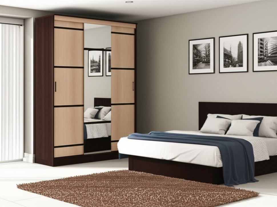 Шкаф-купе 1500 Сакура БТС (Венге, Лоредо)