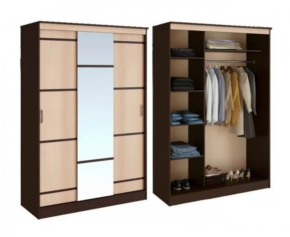 Шкаф-купе 1500 Сакура БТС (Венге, Лоредо)