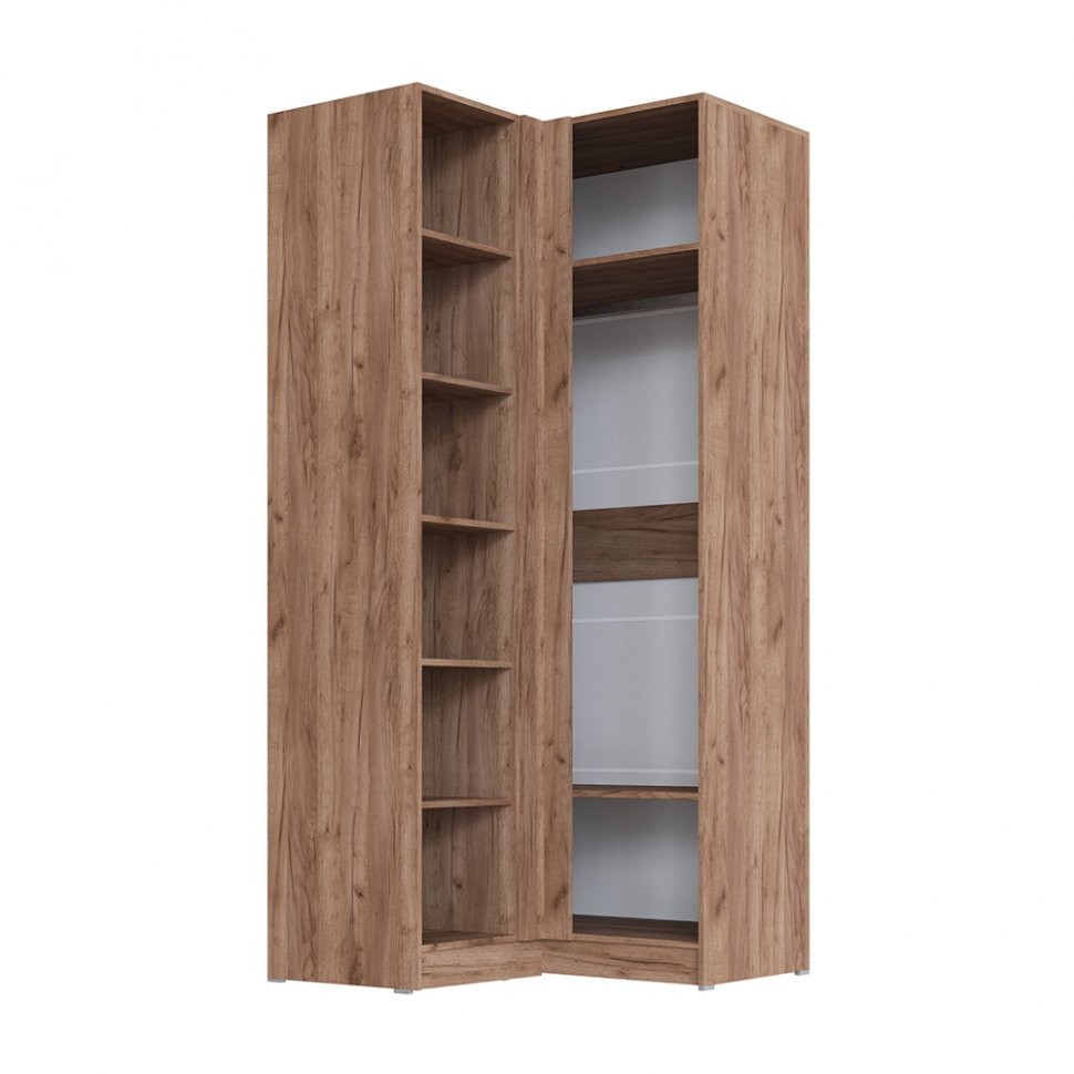 Шкаф угловой Вегас (ТЭКС) Крафт табачный / Крафт белый