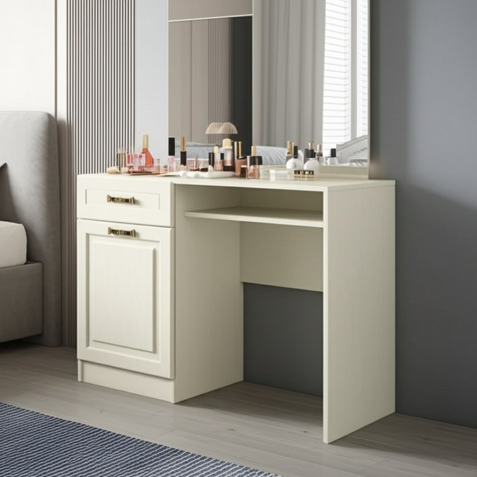 Ливерпуль Стол туалетный 12.46.01 Белый/Ясень ваниль