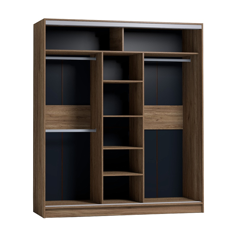 Шкаф-купе Strike 1800 без зеркал Глазов-мебель (Дуб табачный Craft)