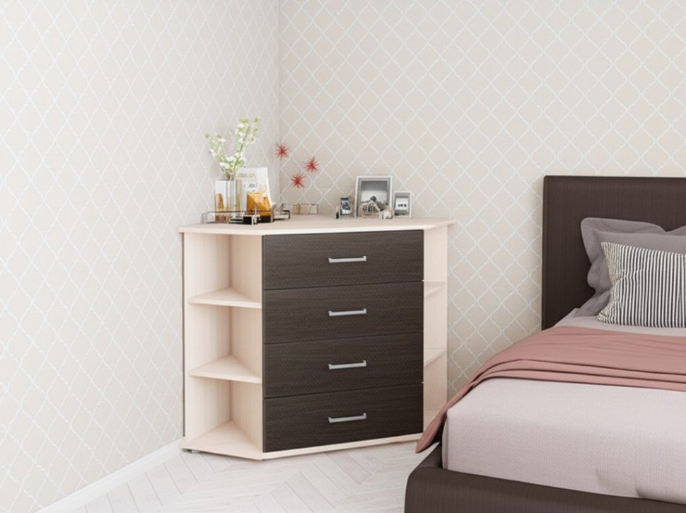 Комод угловой Катрин-7 ТЭКС (Венге)