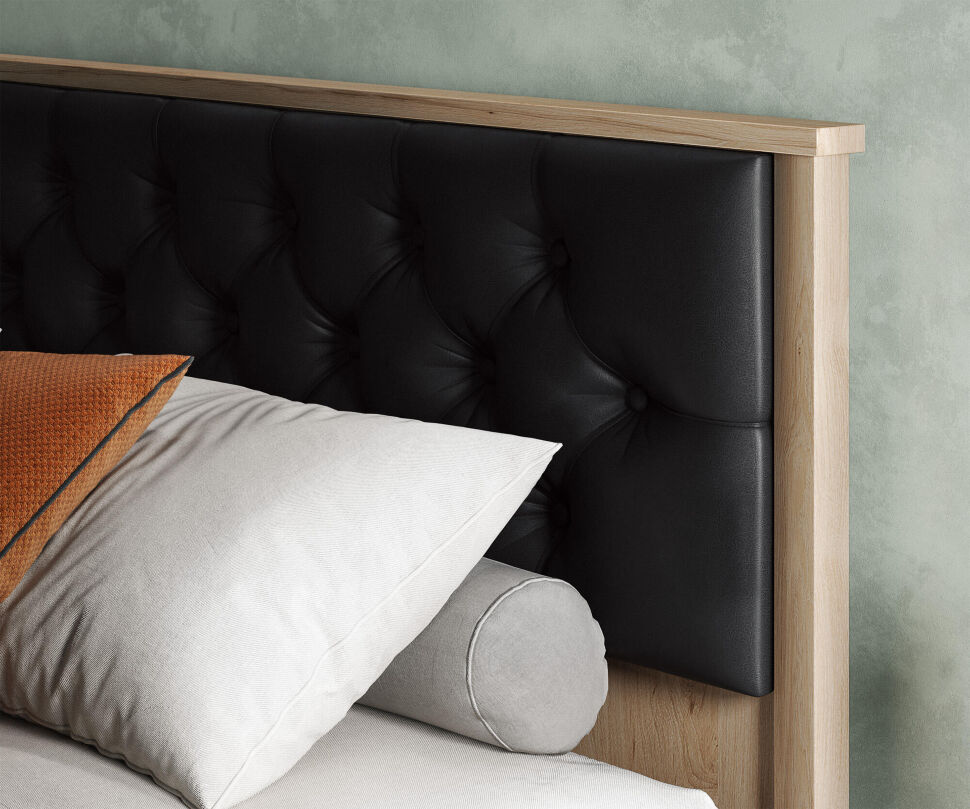 Кровать 160х200 Модена МКР-1 с настилом из ДСП (Домани) Гикори Рокфорд