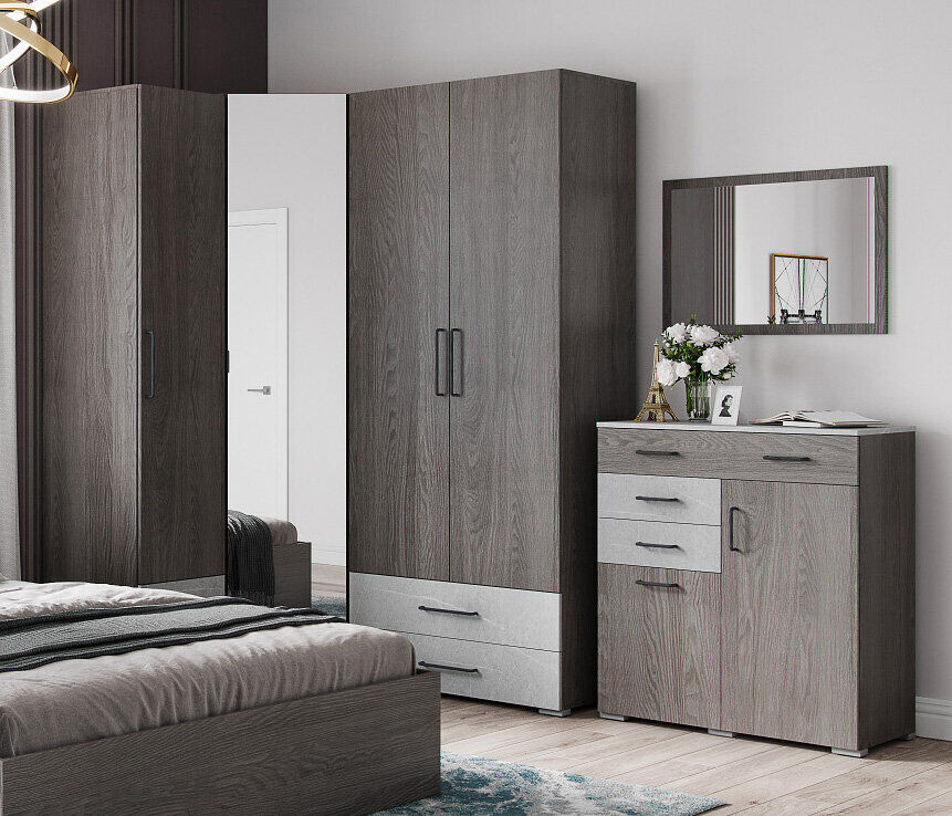 Шкаф двухдверный Теана (ТЭКС) Ясень Анкор темный