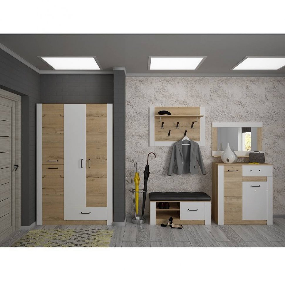 Шкаф 3-створчатый для одежды Ева 5 М2