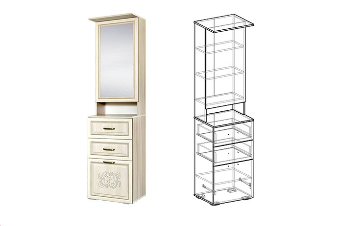 Тумба с зеркалом Виктория Мебель Маркет