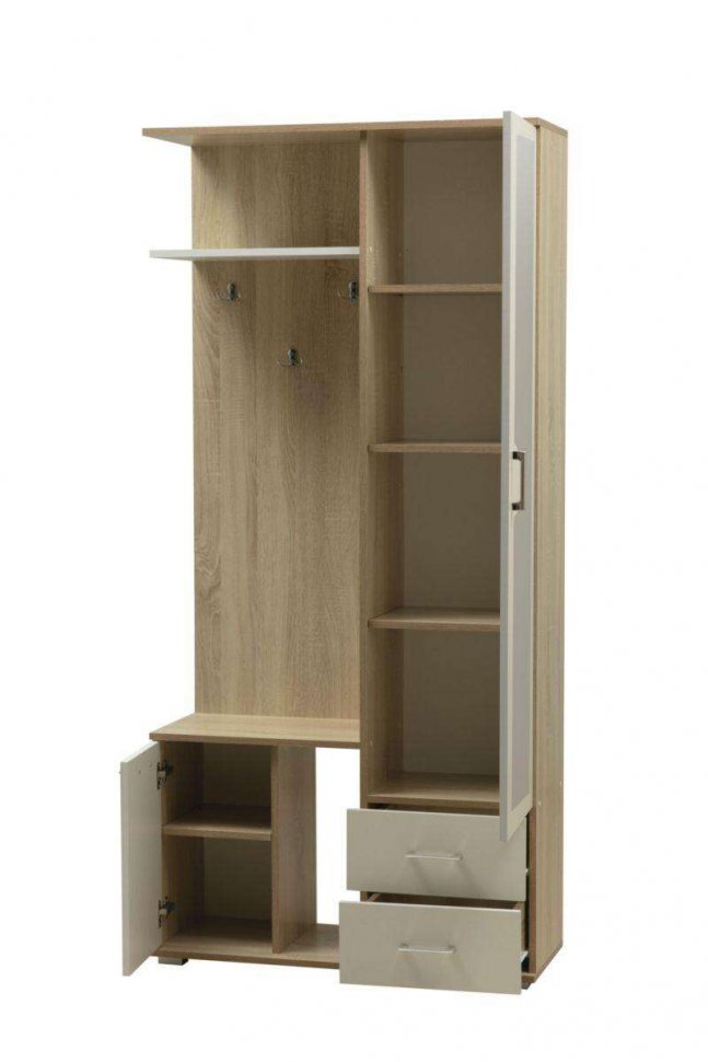 Прихожая Кармен-1 Дуб Сонома/Белый