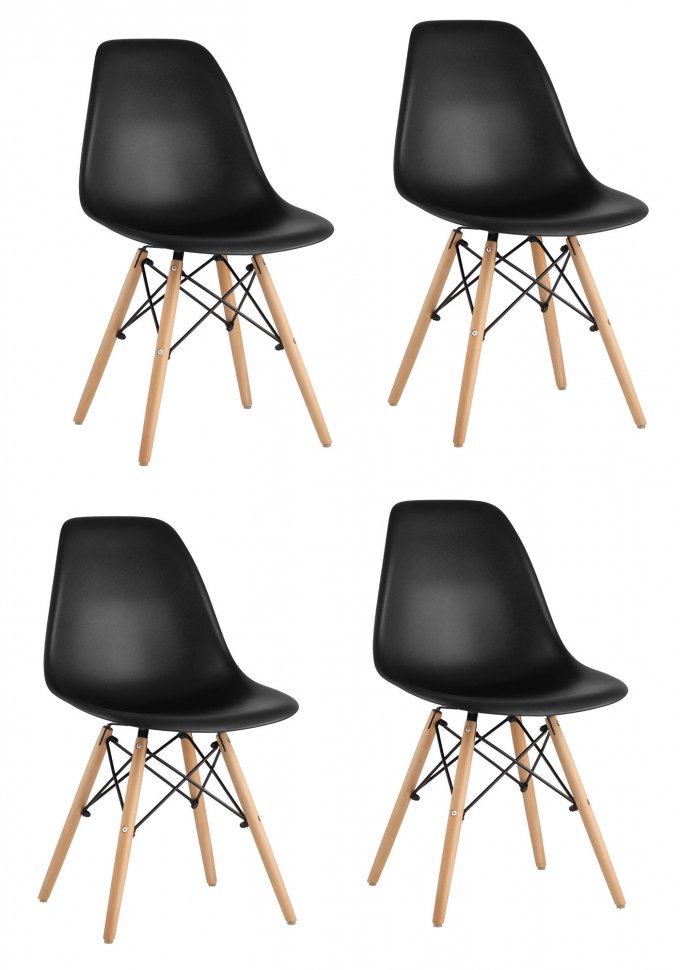 Стулья DSW (комплект 4 шт) черный