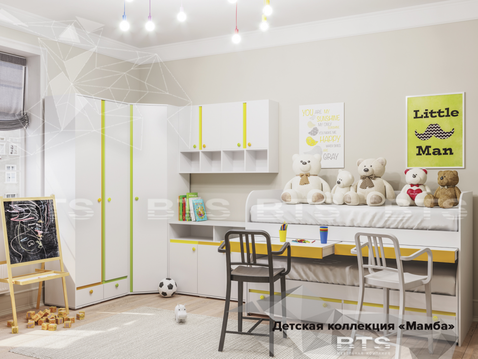 Кровать 80х190 двухъярусная Мамба КР-06 + КР-01 БТС