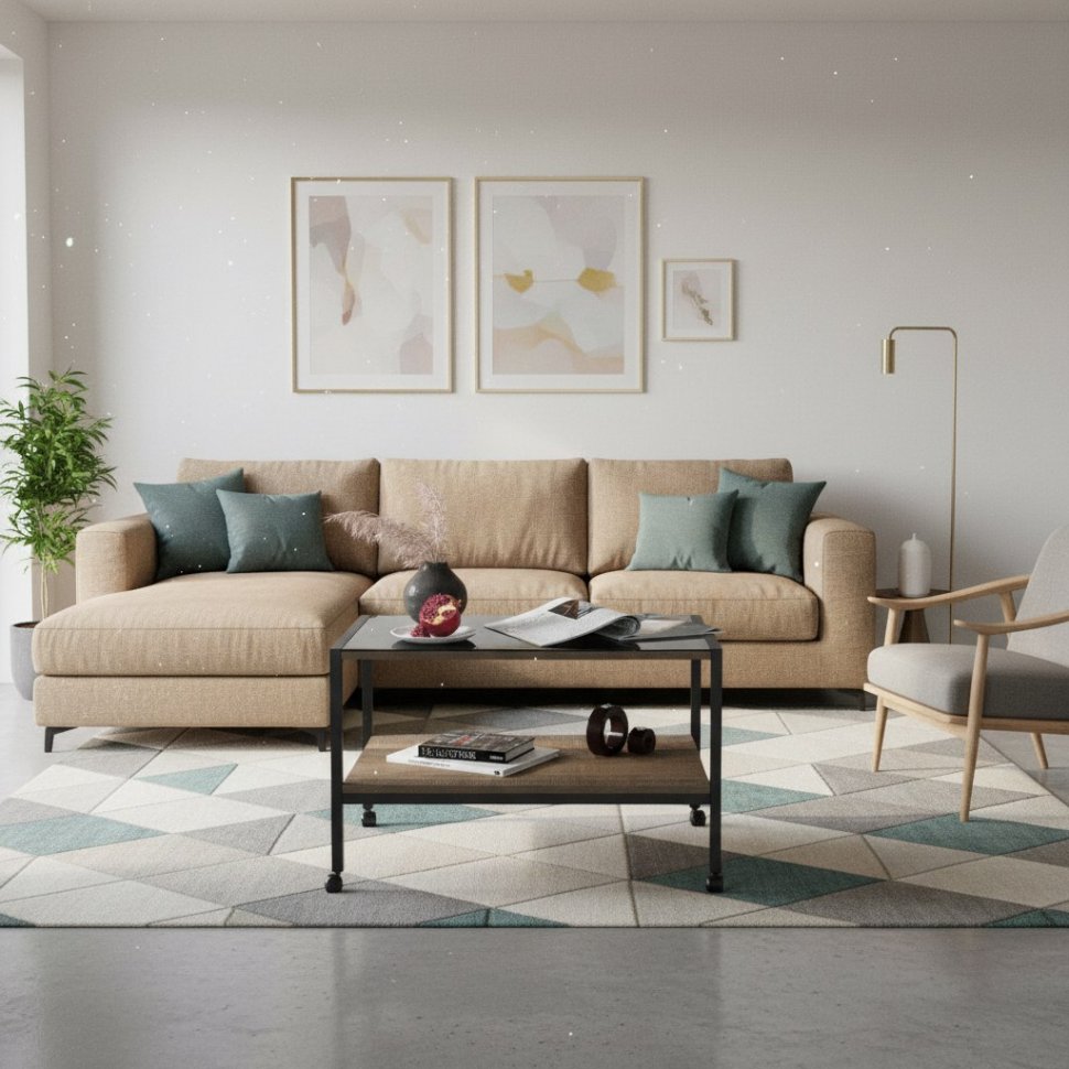 Трувор стол журнальный 12.19 Дуб Гранж Песочный/Интра