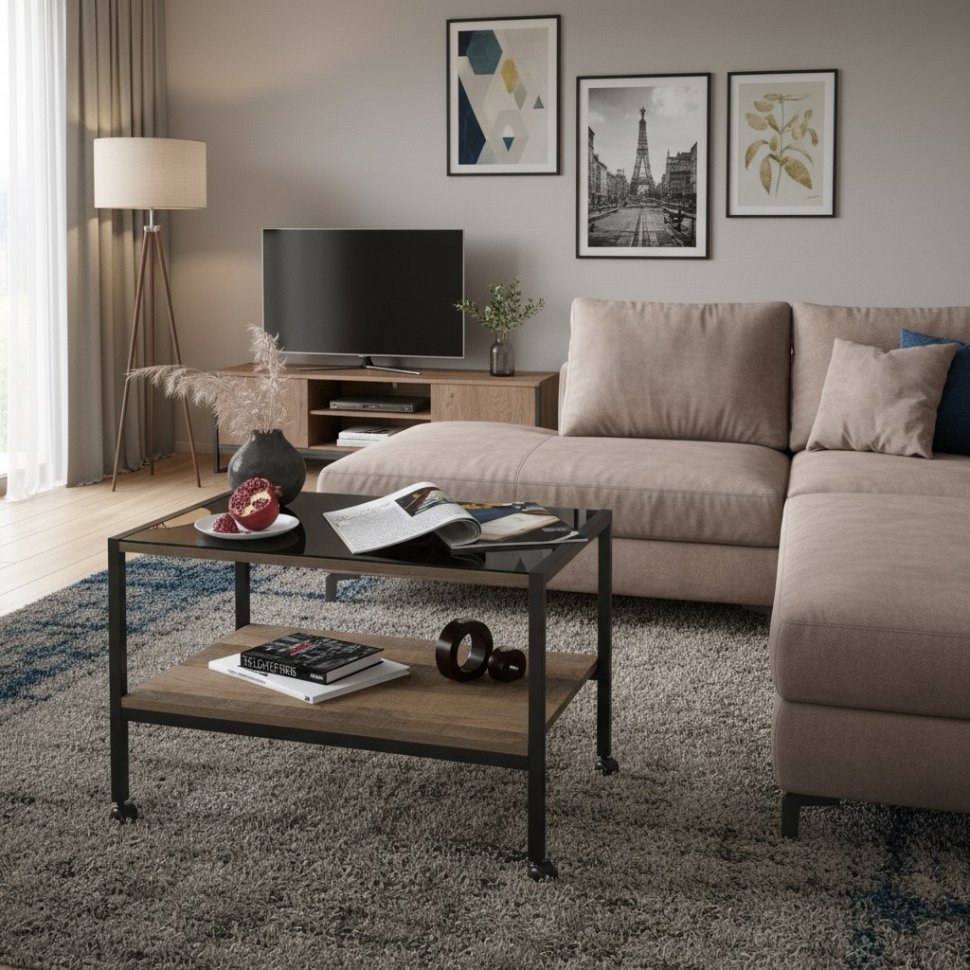 Трувор стол журнальный 12.19 Дуб Гранж Песочный/Интра