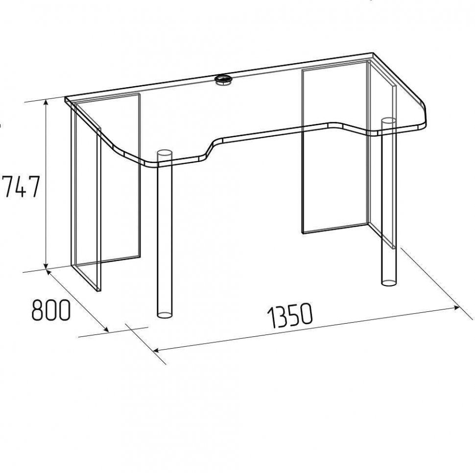 Стол компьютерный Аурелио (Глазов) 84 Белый