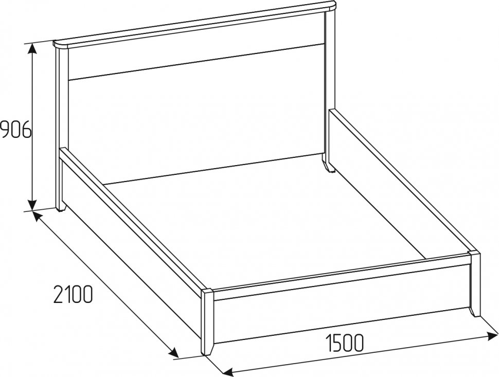 Кровать 140х200 Норвуд 33 (Глазов) с основанием из дерева