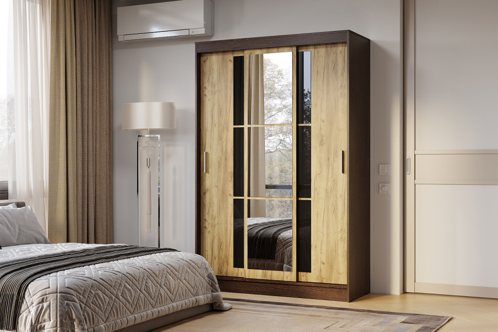 Шкаф-купе Денвер ШКК-03, Венге, Крафт