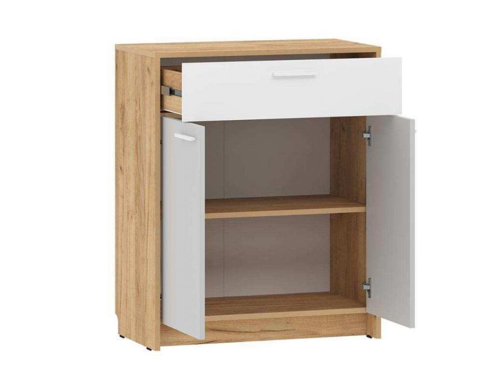 Прихожая Нортон 1 Дуб крафт золотой/белый/серый камень