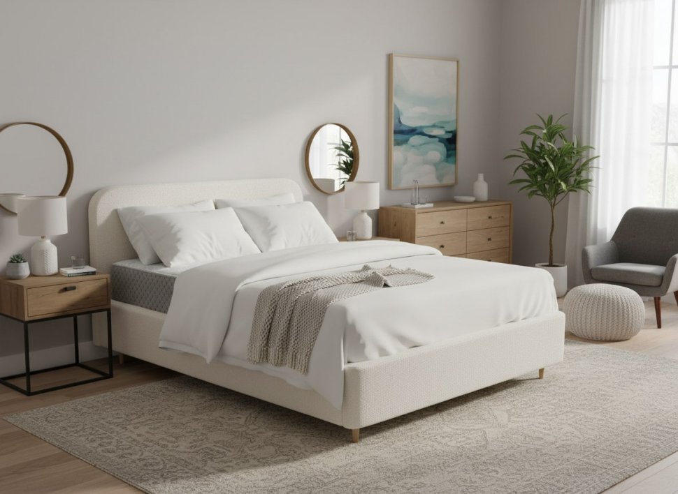 Кровать Fly 1400 с под. механизмом / белый