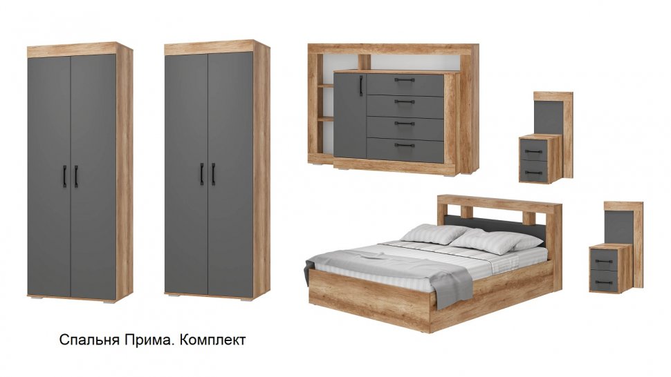 Спальня Прима (Мебелони) Комплект