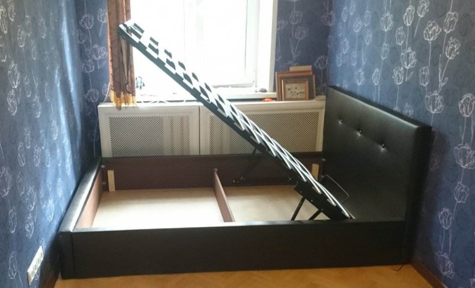 Кровать 140х200 Линда Арника с подъемным механизмом (Легенд Вайт)