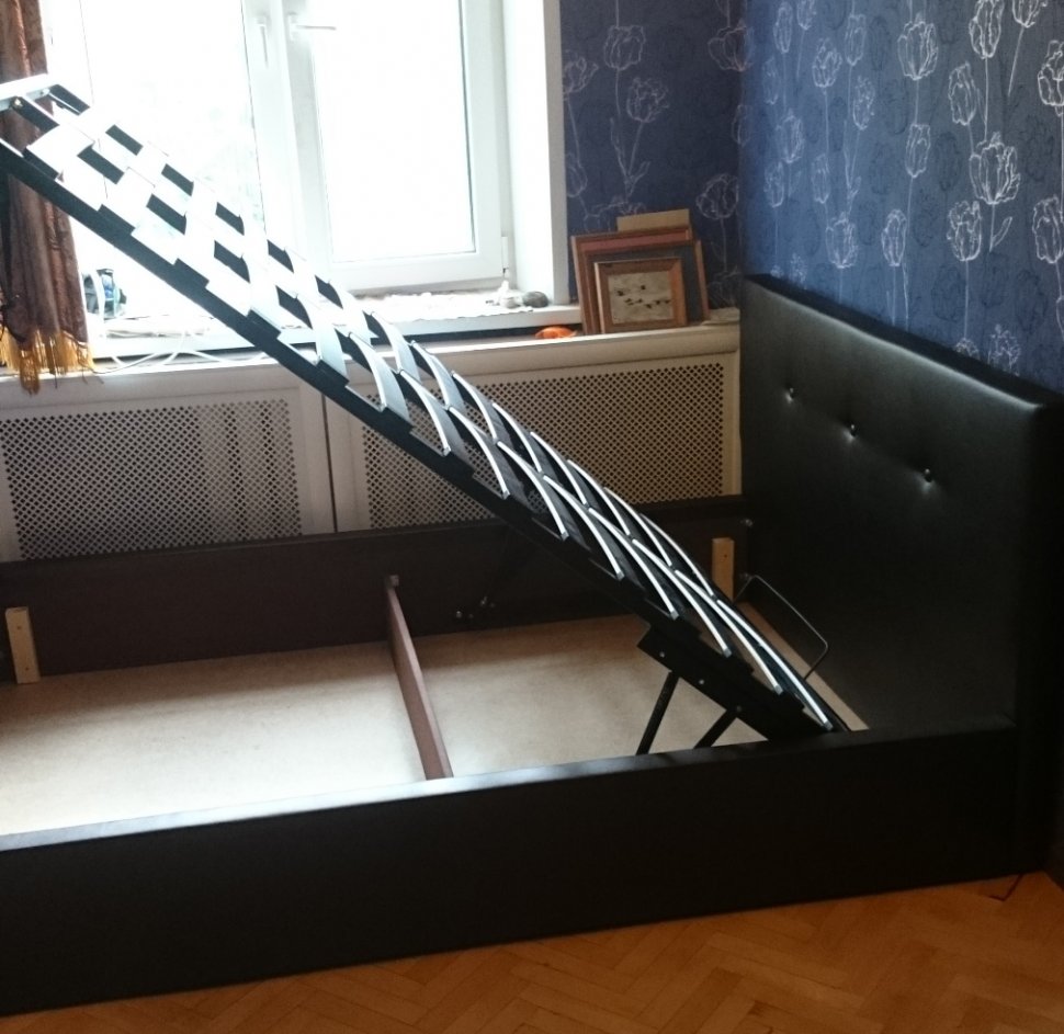 Кровать 140х200 Линда Арника с подъемным механизмом (Легенд Вайт)