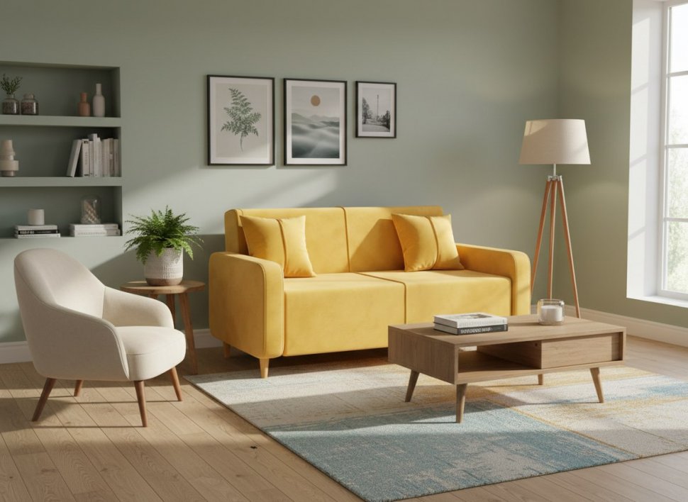 Диван-кровать Остер Модель 070 Ультра мустард