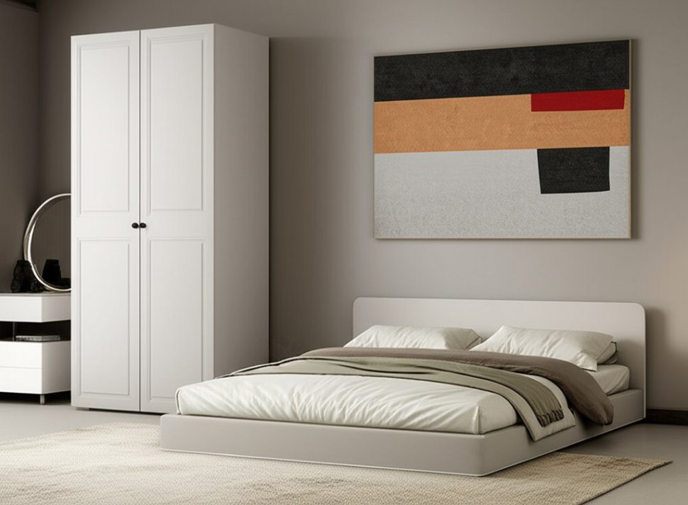 Шкаф 2-створчатый Софт ШК-02 (БТС) Белый