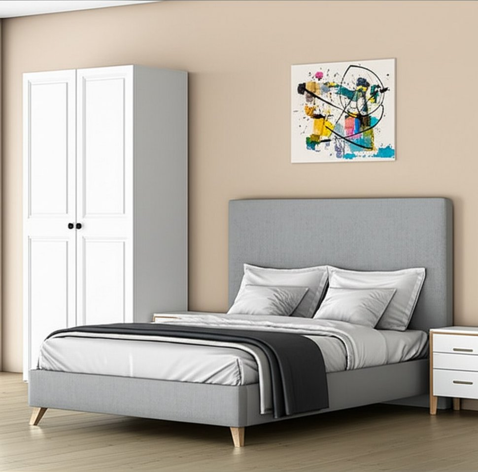 Шкаф 2-створчатый Софт ШК-02 (БТС) Белый