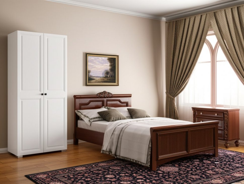 Шкаф 2-створчатый Софт ШК-02 (БТС) Белый