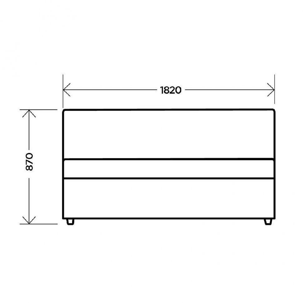 Диван прямой Амада, коричневый