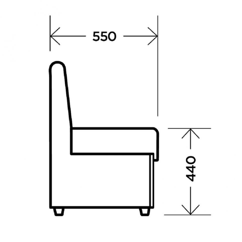 Диван прямой Амада, коричневый