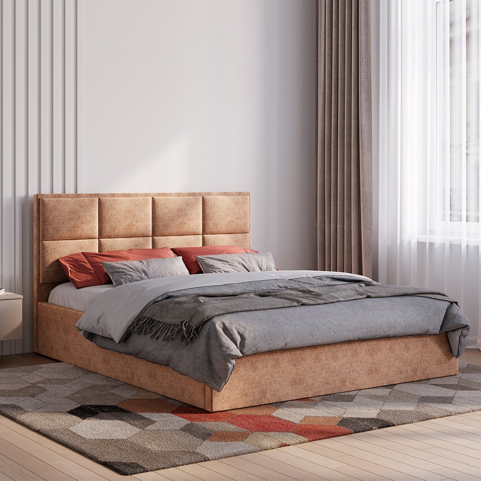 Мягкая кровать 160х200 Линда (БТС) с подъемным механизмом Антик