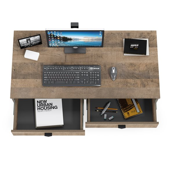 Трувор Стол компьютерный 12.69 Дуб Гранж Песочный/Интра