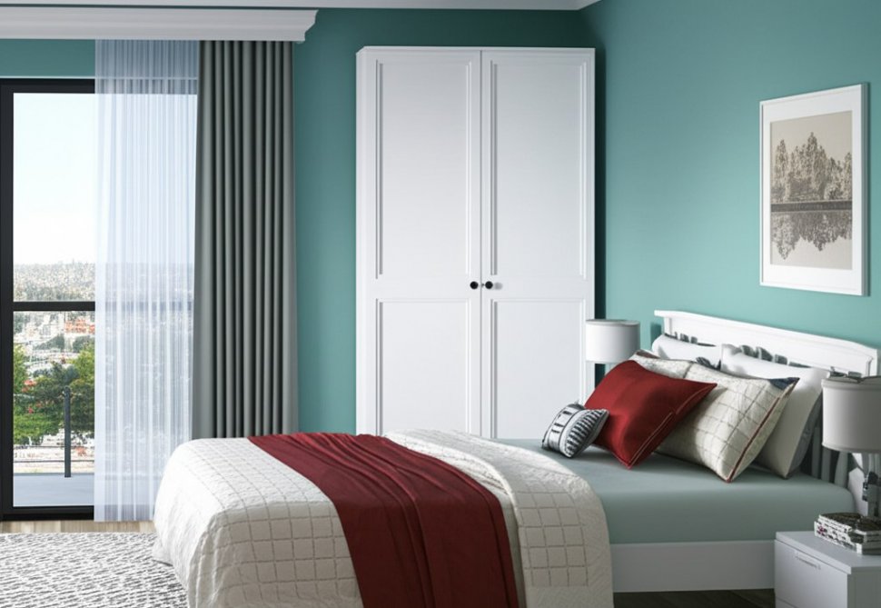 Шкаф 2-створчатый Софт ШК-01 (БТС) Белый