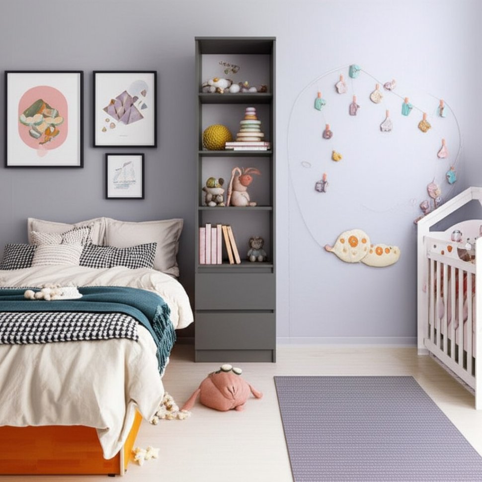 Шкаф-стеллаж Симпл ПН-18 (БТС) Графит