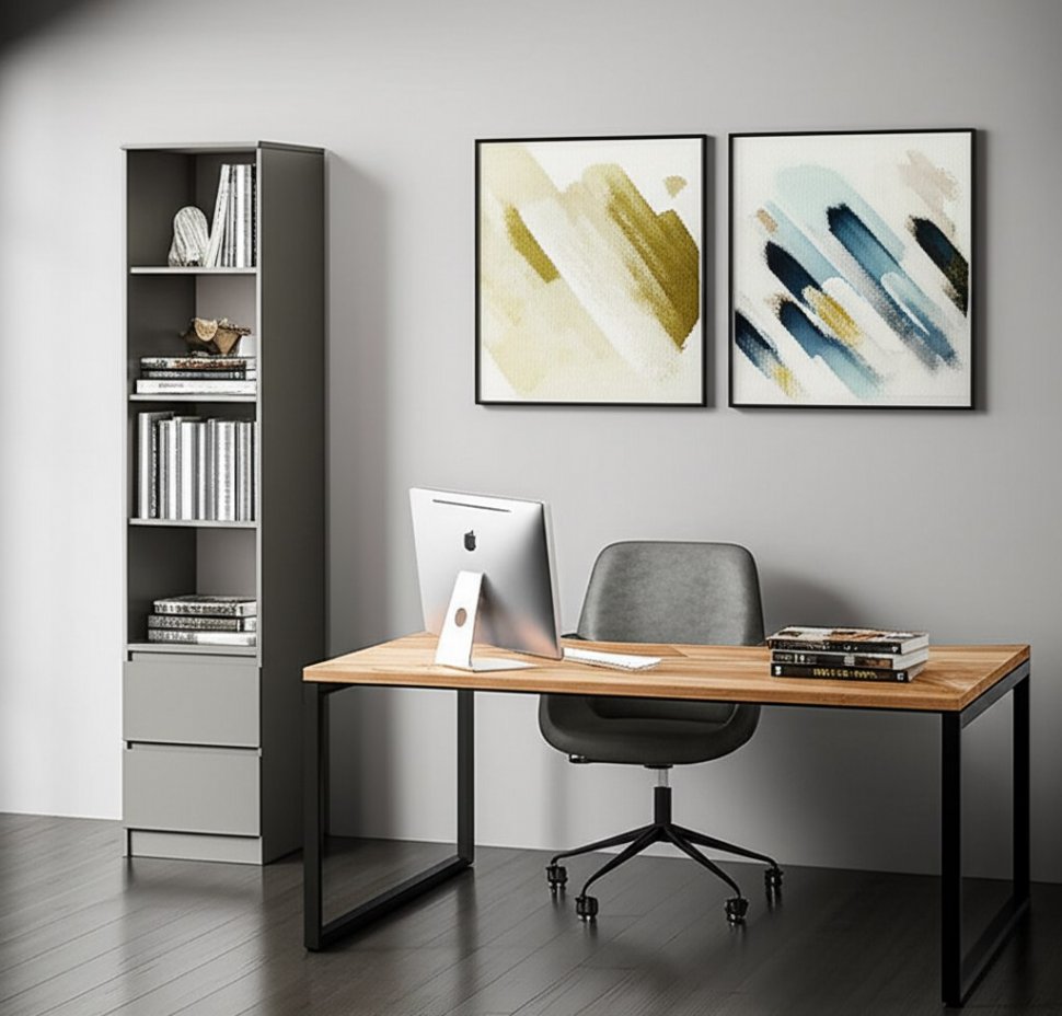 Шкаф-стеллаж Симпл ПН-18 (БТС) Графит