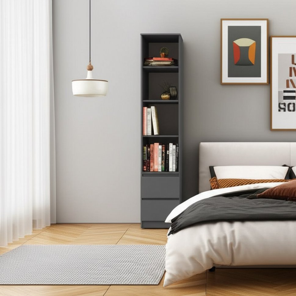 Шкаф-стеллаж Симпл ПН-18 (БТС) Графит