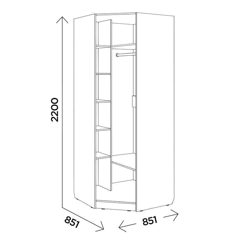 Шкаф угловой Бенедикт М3