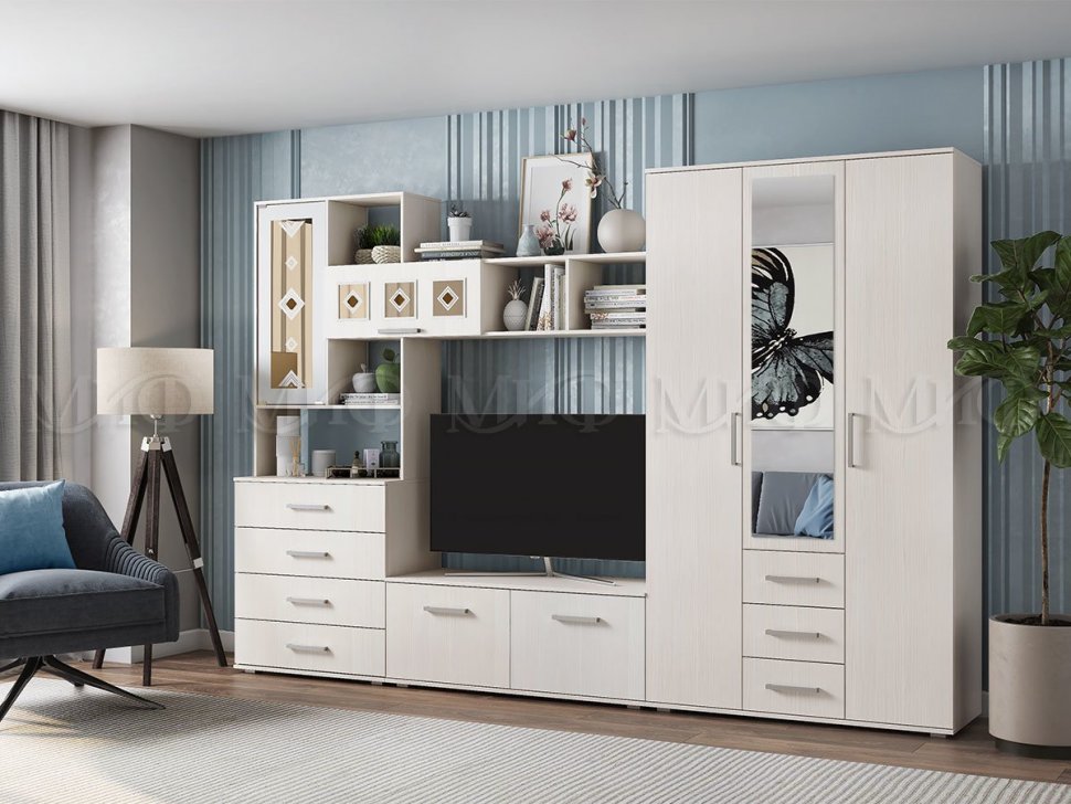 Шкаф 3-створчатый Белла (Сандал светлый)