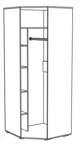 Шкаф угловой ЛШ-25 Ливорно DOMANI (Дуб сонома)