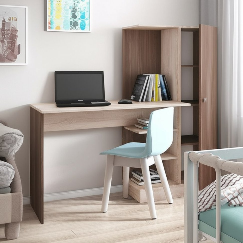 Стол компьютерный Квартет-6 ТЭКС (Ясень шимо)