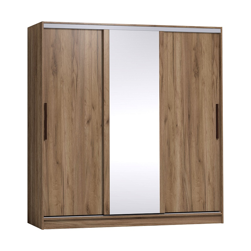 Шкаф-купе Strike 2000 с зеркалом Глазов-мебель (Дуб табачный Craft)