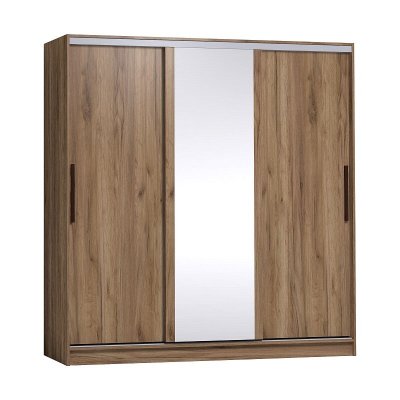 Шкаф-купе Strike 2000 с зеркалом Глазов-мебель (Дуб табачный Craft)
