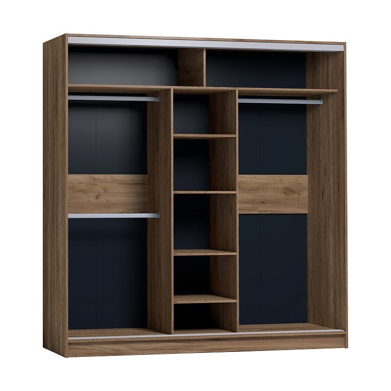 Шкаф-купе Strike 2000 с зеркалом Глазов-мебель (Дуб табачный Craft)