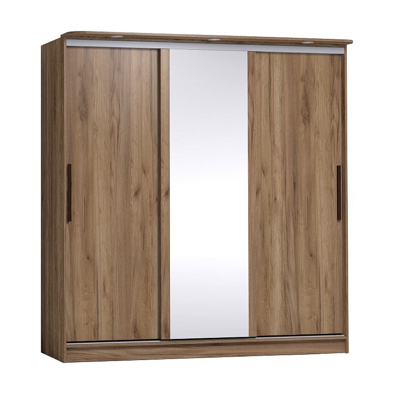 Шкаф-купе Strike 2000 с зеркалом Глазов-мебель (Дуб табачный Craft)